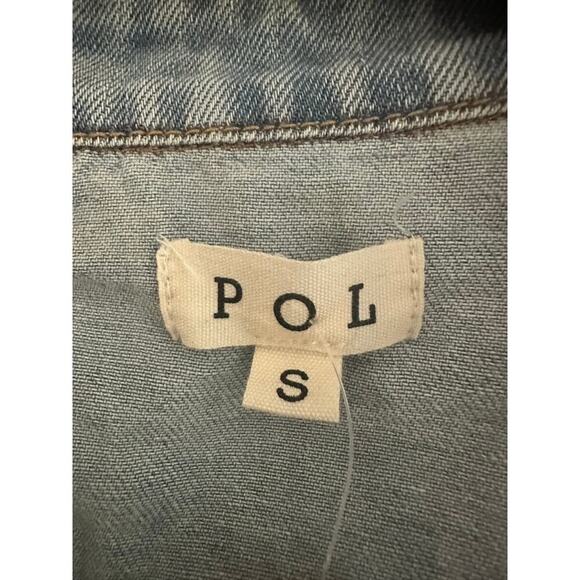 POL - Sonoma White Crochet Denim Jacket - Size Small - Picture 2 of 5